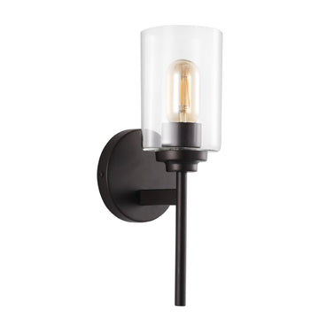 Juno Farmhouse Industrial Iron Cylinder LED Sconce - JONATHAN Y